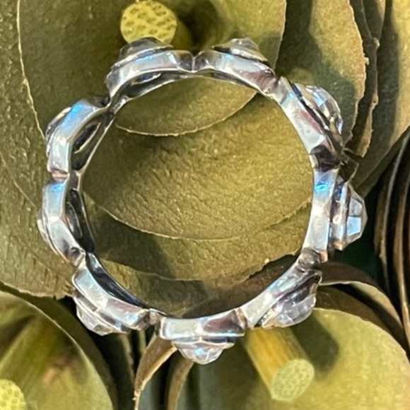 Silpada Cubic Zirconia ‘BRILLIANCE’ Sterling Eternity Band Ring R2807 - Picture 7 of 10